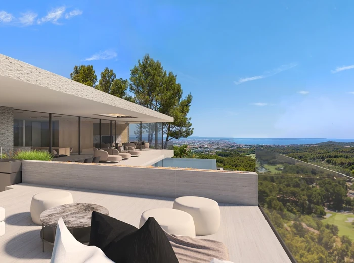 Exceptional sea-view villa now under construction in Son Vida-1