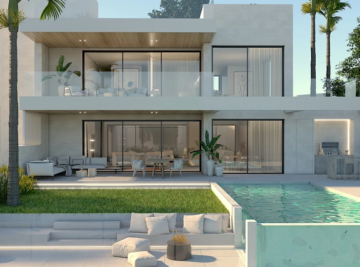 Luxury villa under construction with beautiful views in Son Vida-2