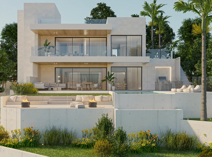 Luxury villa under construction with beautiful views in Son Vida-1