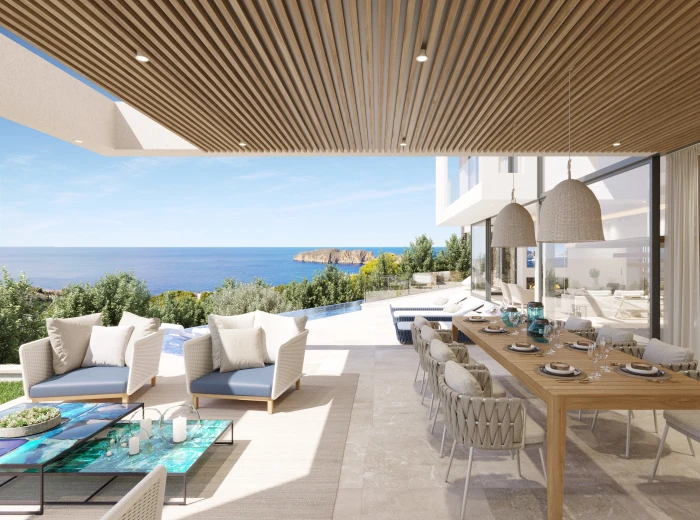 Villa de nueva construcción con vistas al mar de ensueño en Nova Santa Ponsa-1