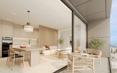Designer flat with terrace in new building project