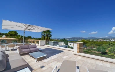 Contemporary villa with partial sea views