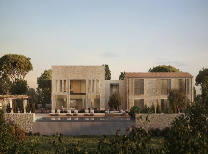 Villa de nueva construcción con impresionantes vistas situada entre Santanyi y Es Llombards-12