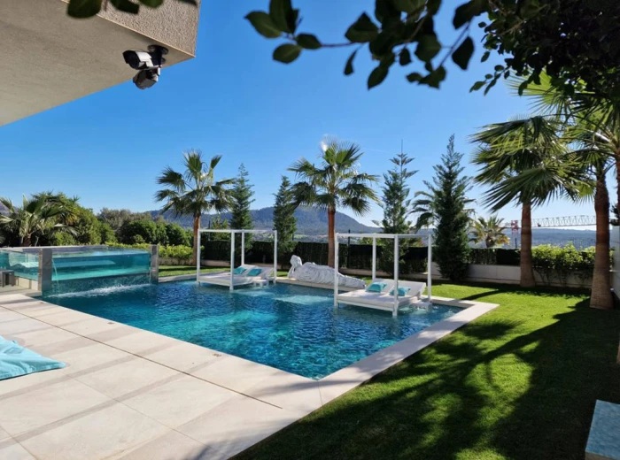 Modern family villa with beautiful views-15