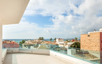 Moderne Wohnung mit Terrasse und Meerblick in Portixol - Mallorca